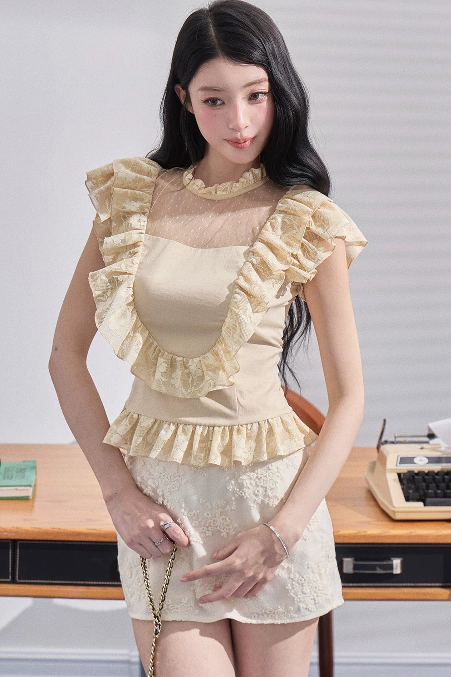 Ruffled Elegance Sleeveless Top