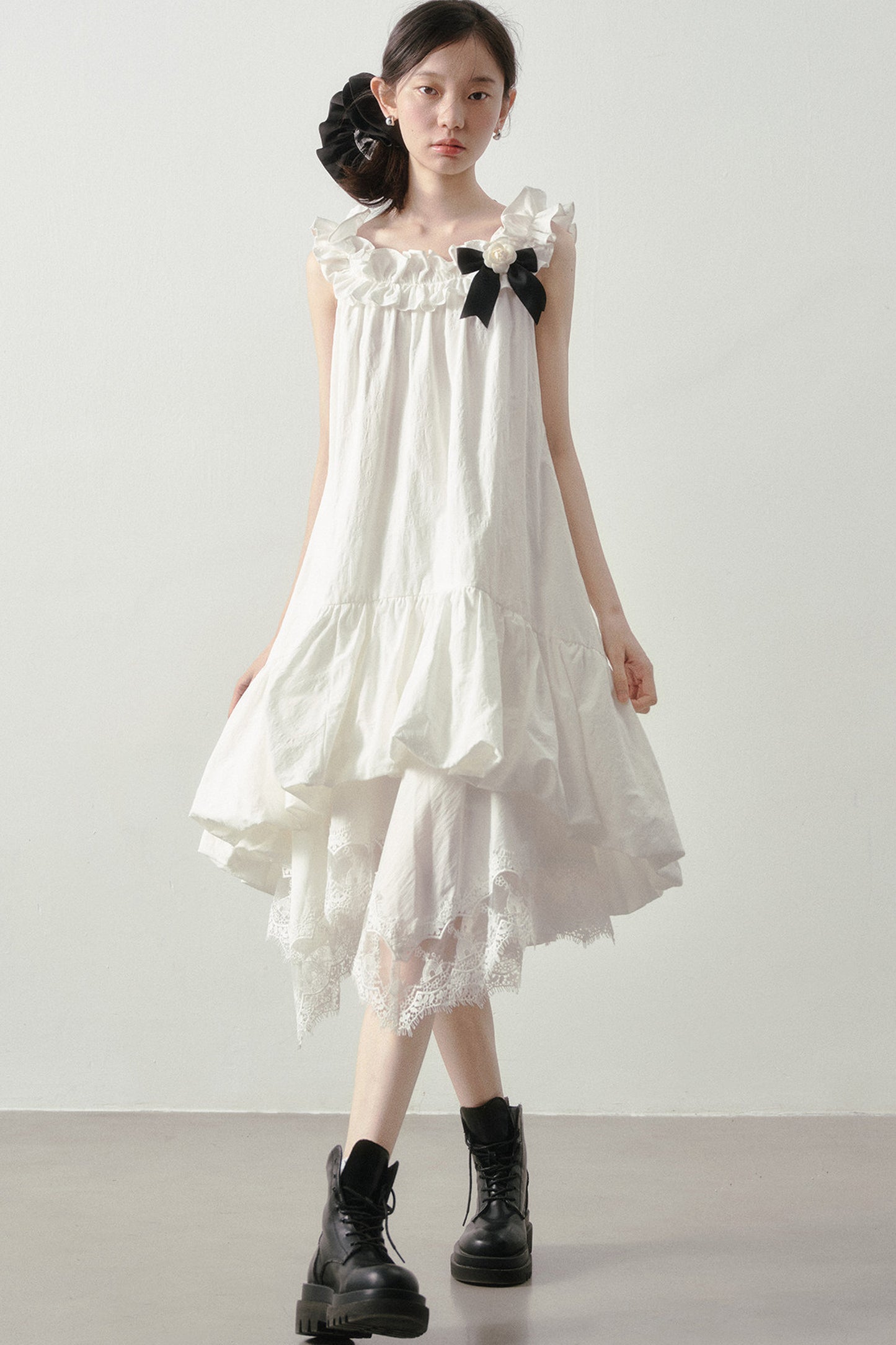 Moonlight Lace Asymmetrical Skirt