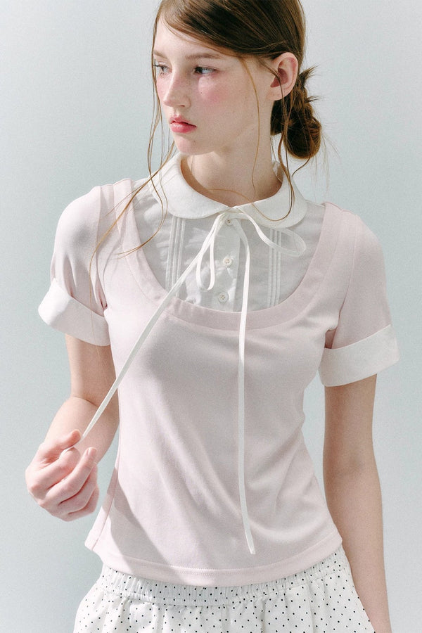 Modal Patchwork Preppy Top