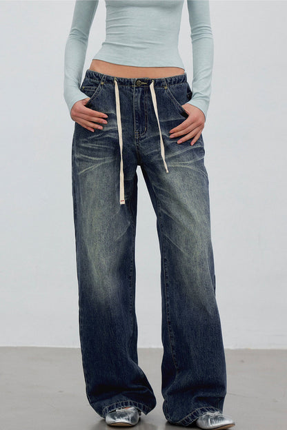 Pantaloni in denim sfumato retrò
