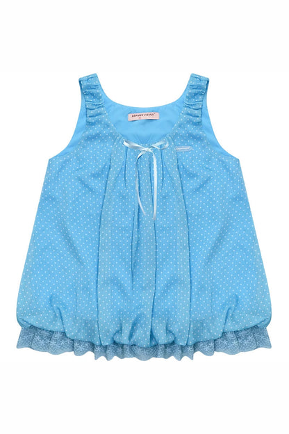 Sea Salt Lace Polka Dot Top