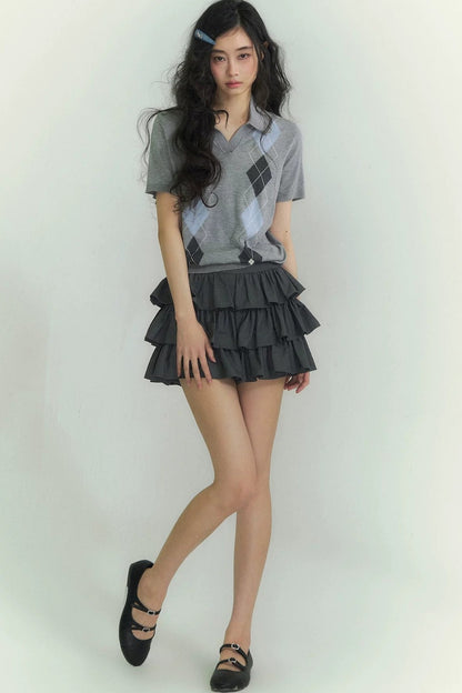 Diamond Color-Block Polo