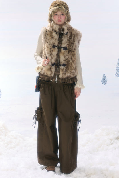 High-Waisted Wide-Leg Cargo Pants