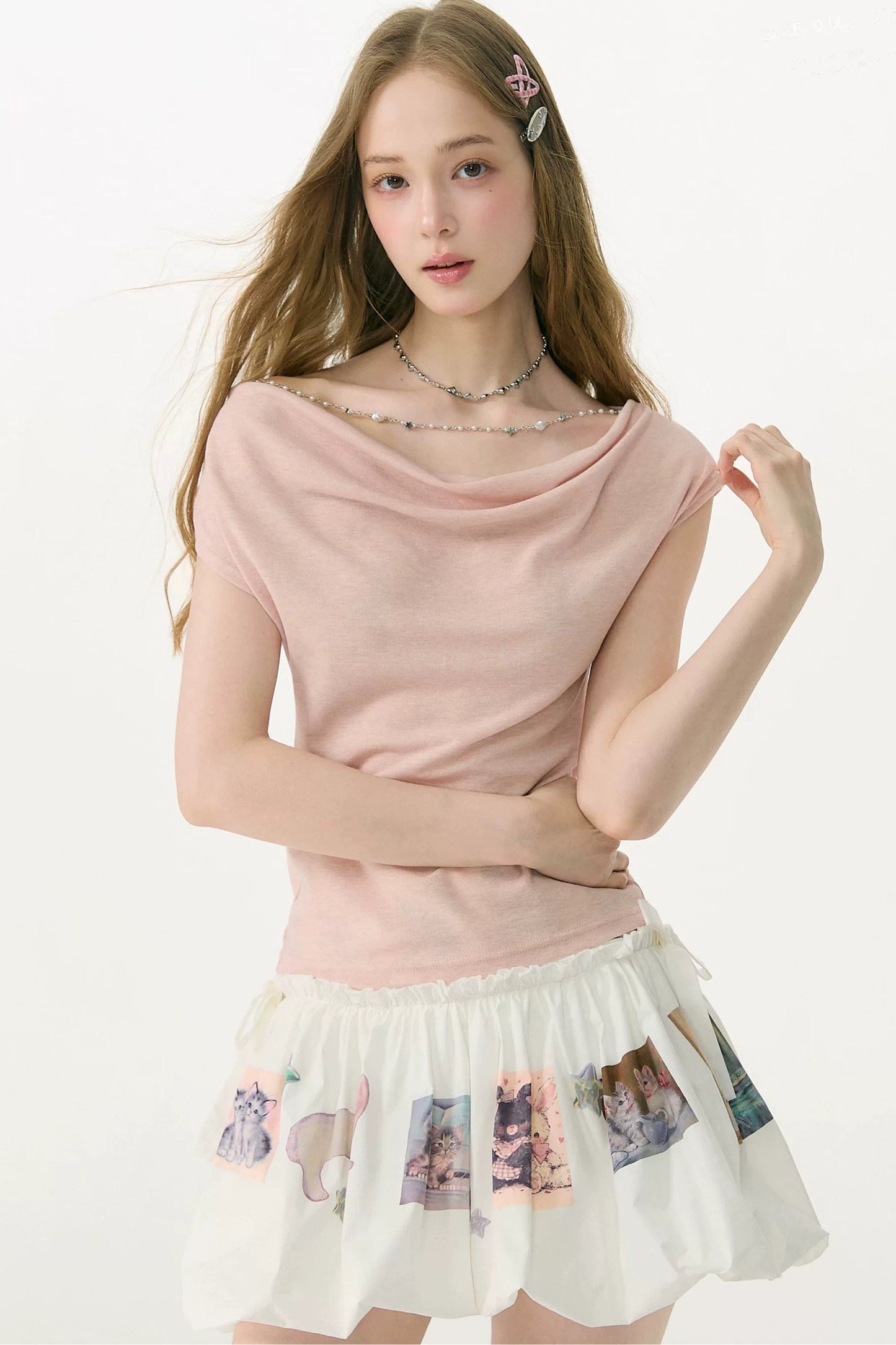 Peach Pink Chain T-Shirt