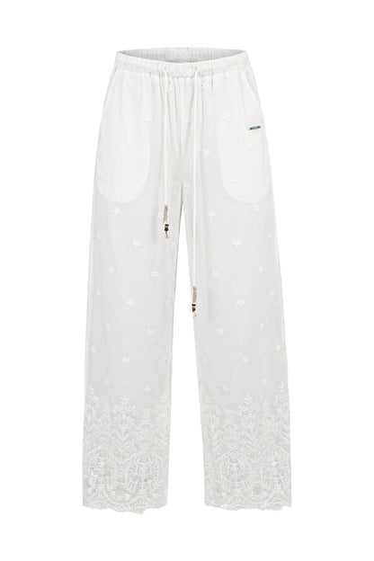 Lace Camisole and Wide-Leg Pants Set-Up