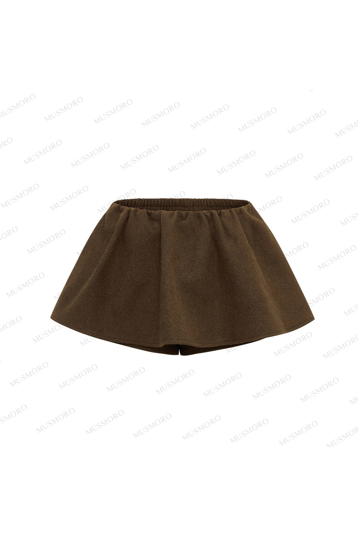 Elastic Waist A-Line Skirt