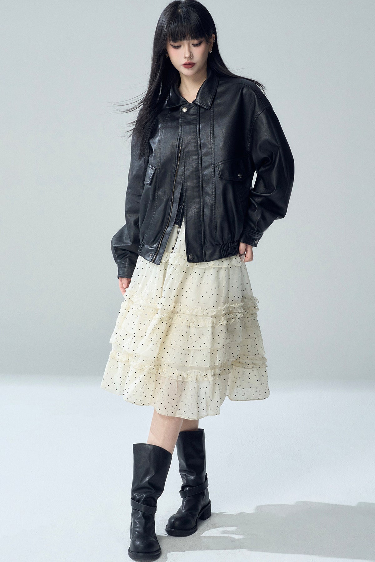 Short Black Leather Jacket