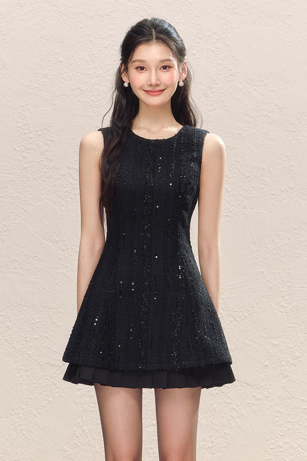 Little Chanel Style Satin Vest Dress and Jacket Set