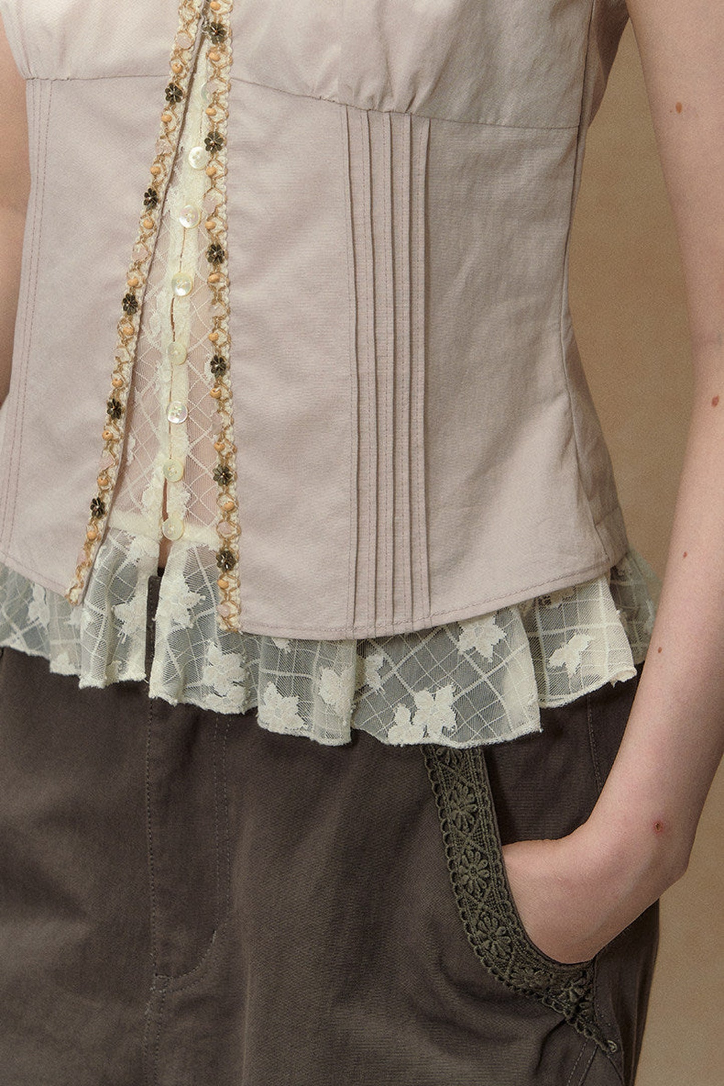 Half-Sugar Striped Blouse