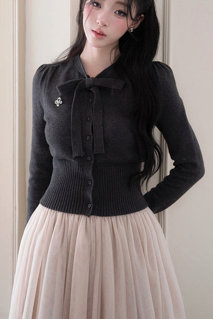 Three-Dimensional Bow Knit Top