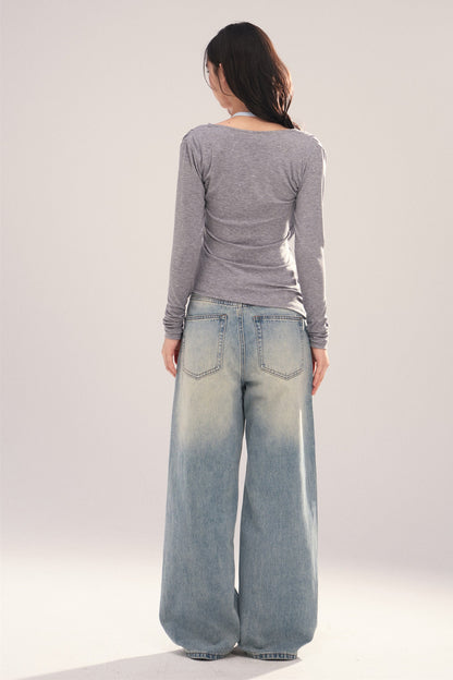 Layered-Look Long-Sleeve Top