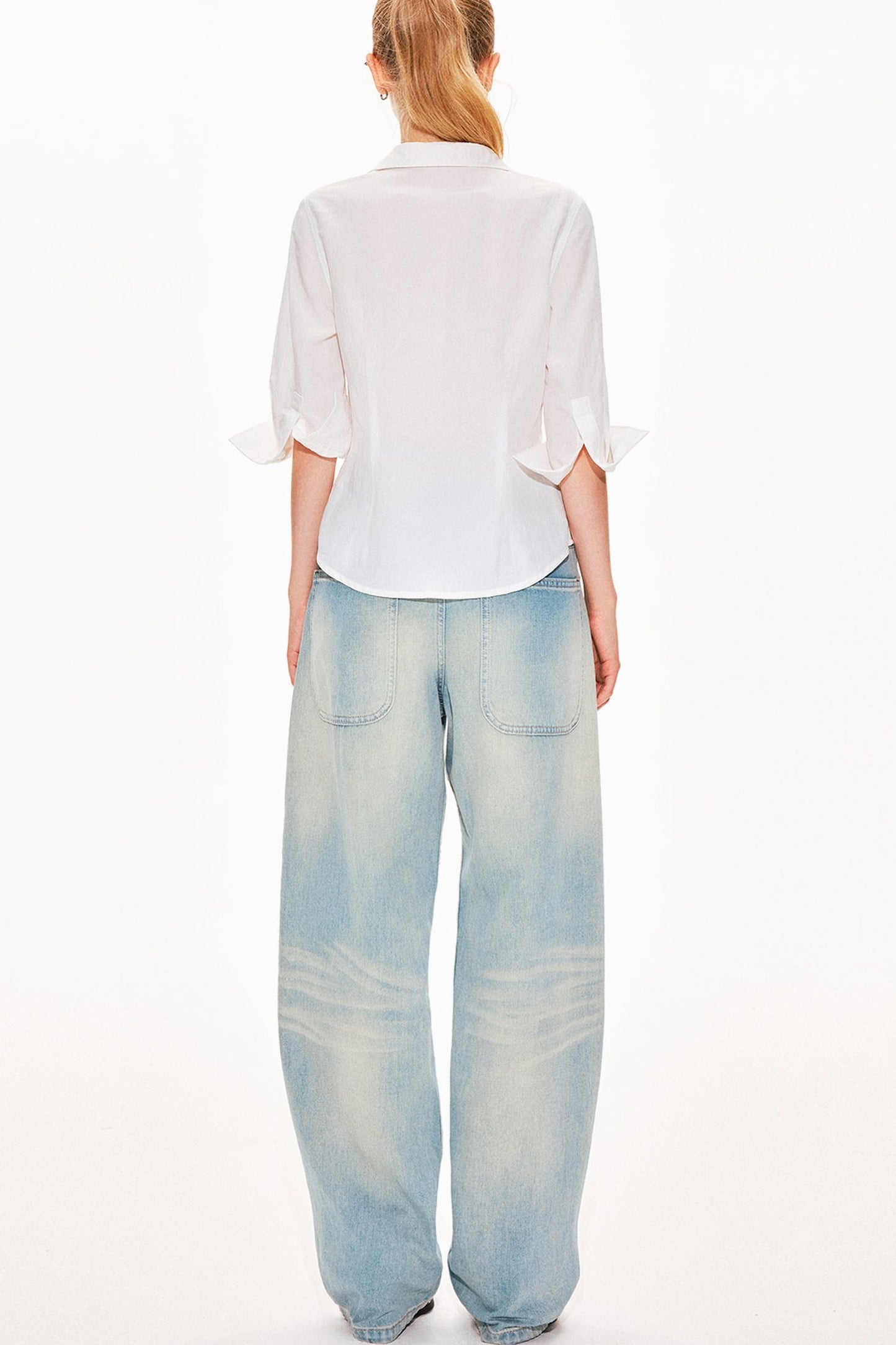 Vintage Distressed Scimitar Jeans