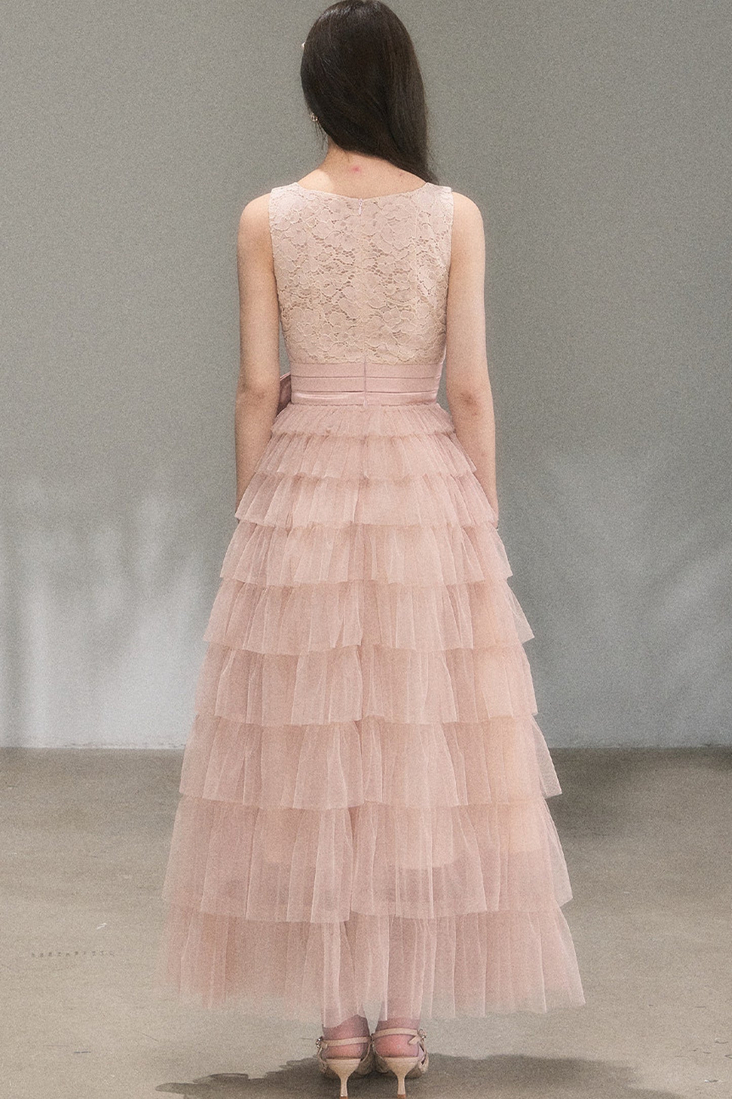 Retro French Lace Cake Dress