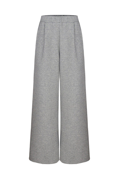 Gray Hooded Cardigan Jacket and Pants Set-Up