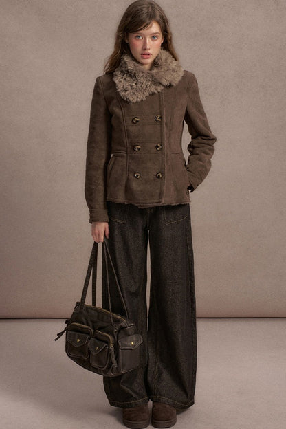 Lapel Fur Collar Jacket