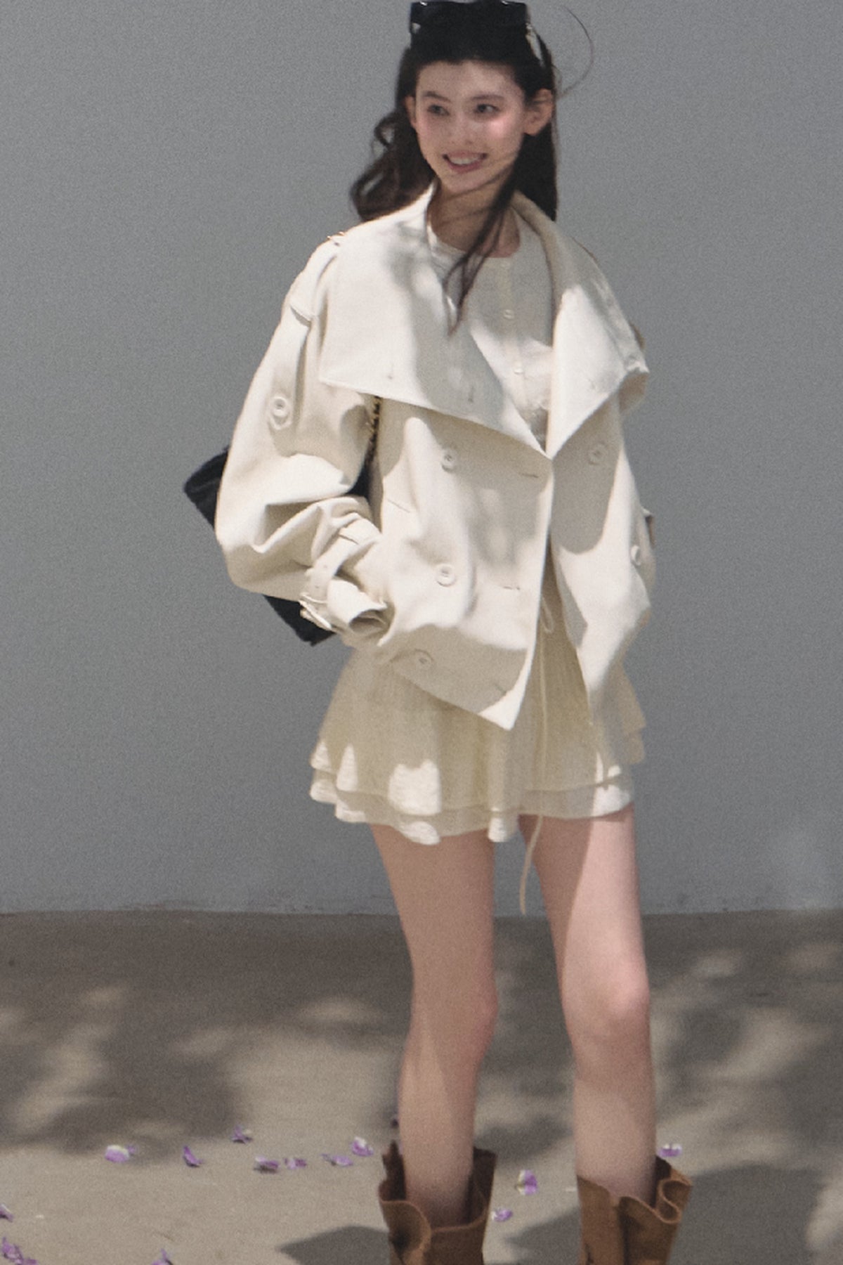 Knight-Style Oil-Waxed Leather Trench Jacket