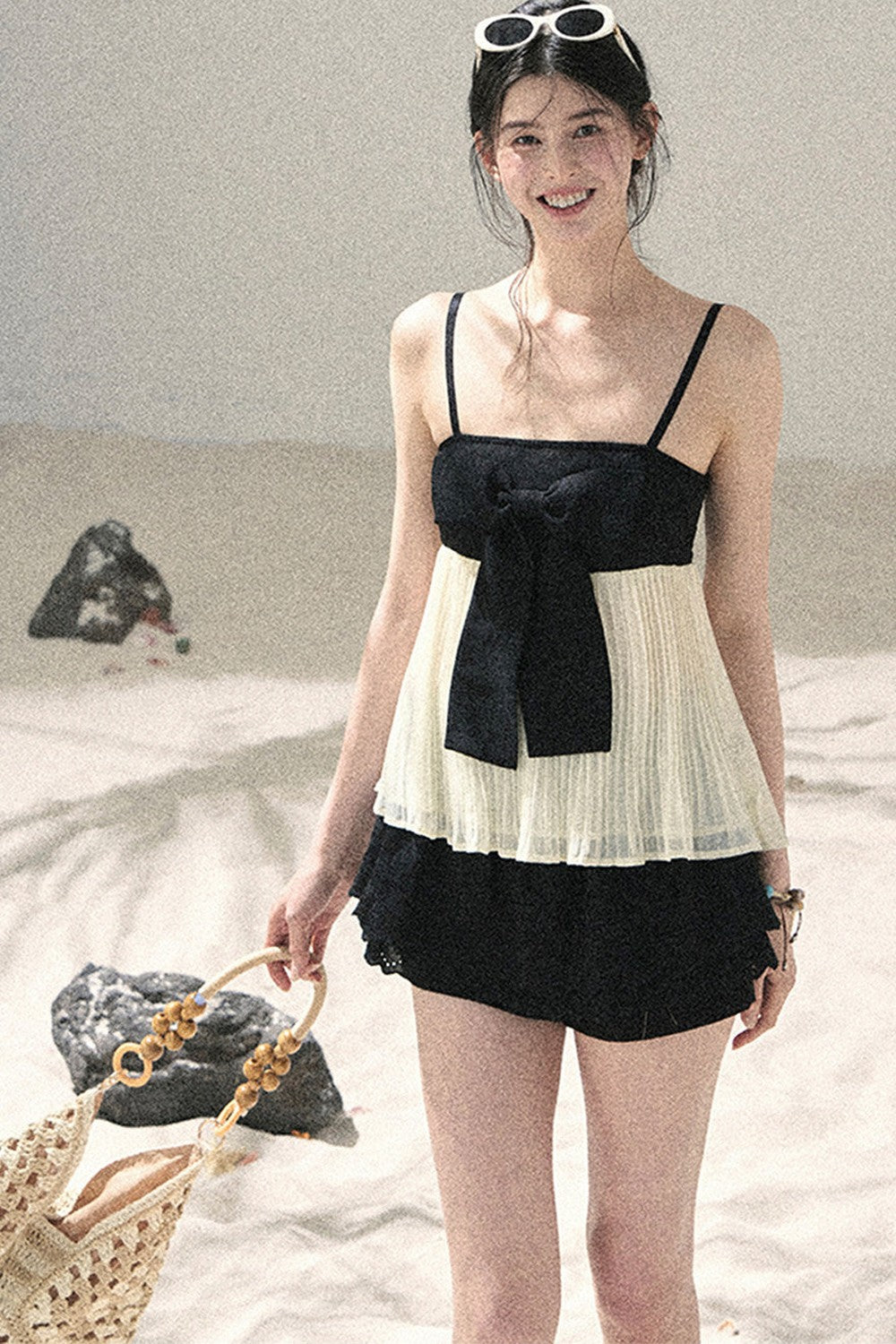 Off-Shoulder Mesh Camisole Top