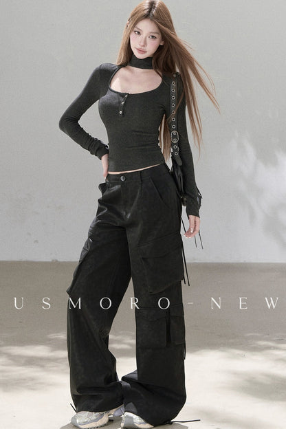 Heavy-Duty Leather Workwear Pants