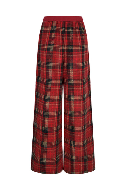 Red Fleece-Lined Hoodie and Pants Set-Up