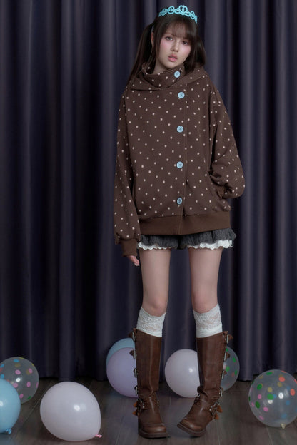 Star Cat Ear Fleece-Lined Jacket