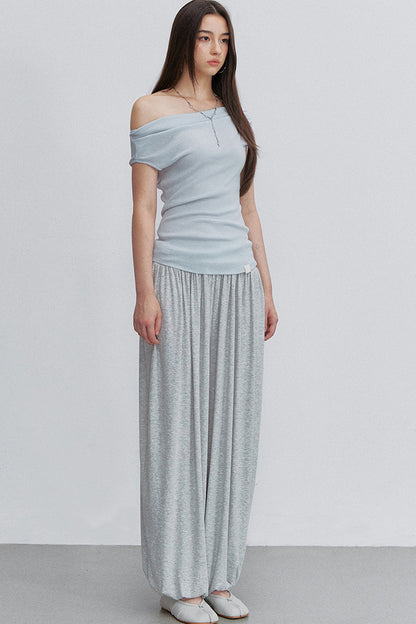 Asymmetrical Tencel Wool Top
