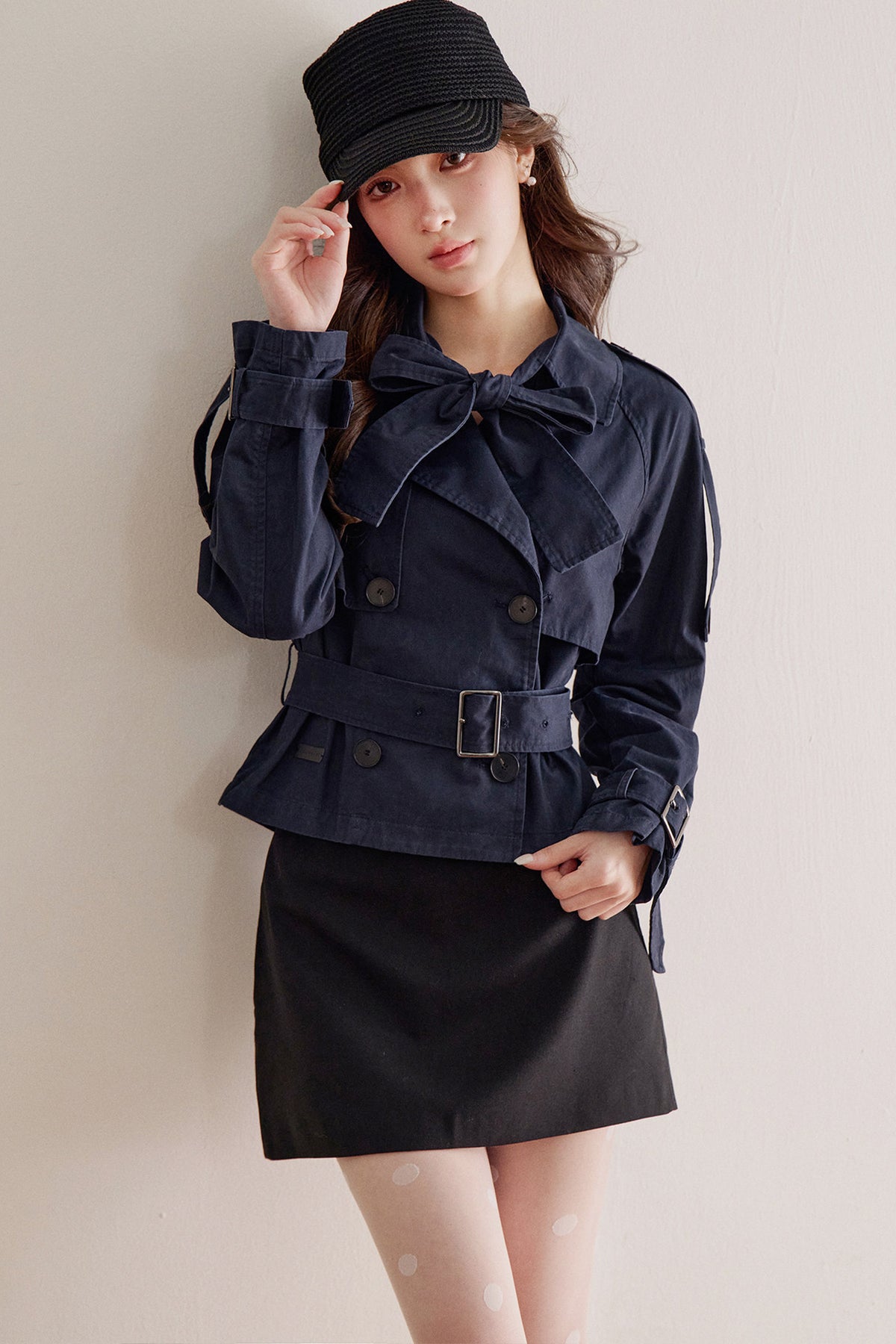 Cotton Double-Breasted Trench Coat