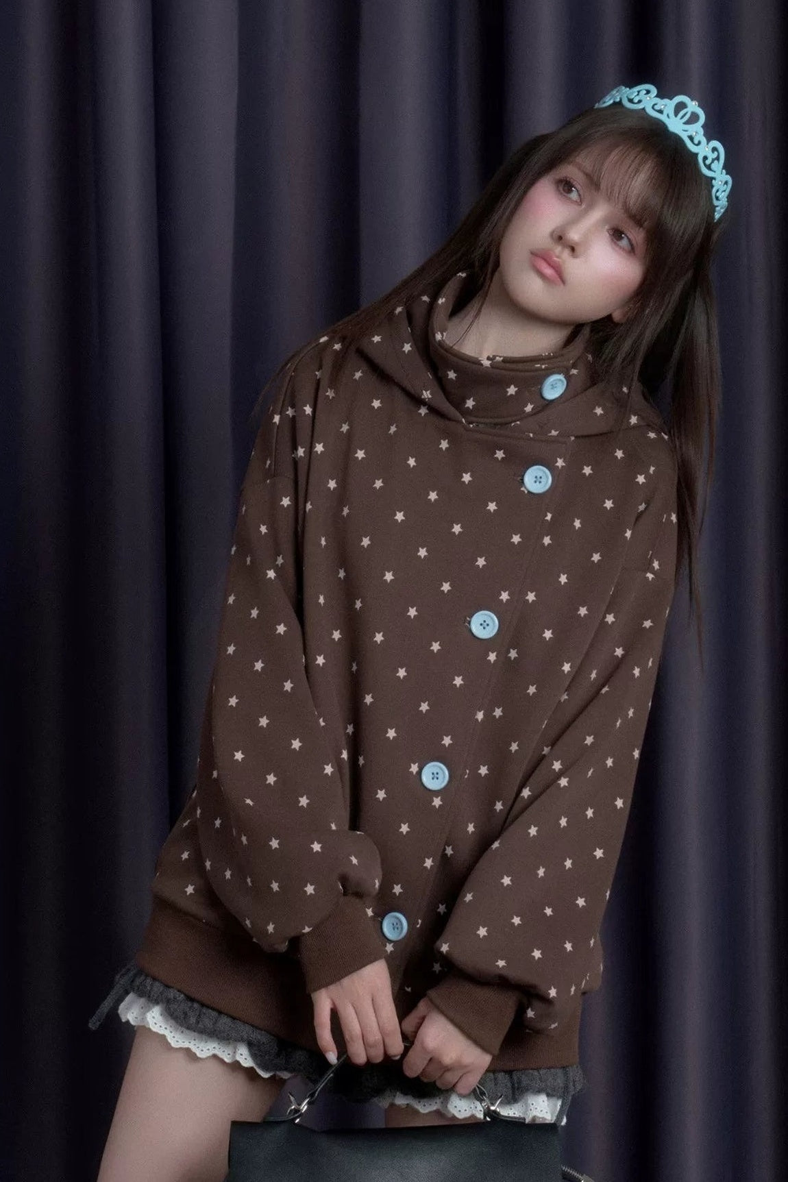 Star Cat Ear Fleece-Lined Jacket