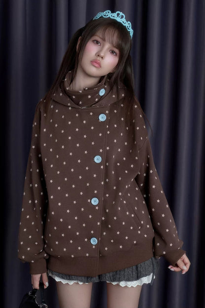 Star Cat Ear Fleece-Lined Jacket