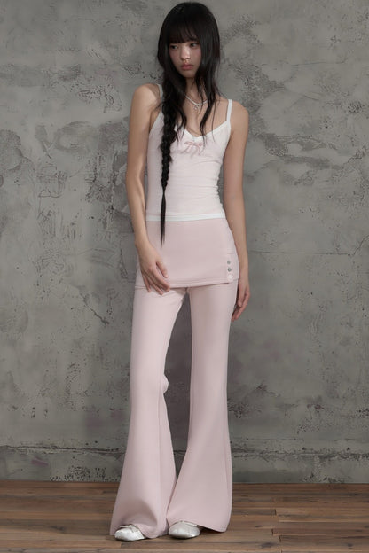 Pink Striped Bow Camisole
