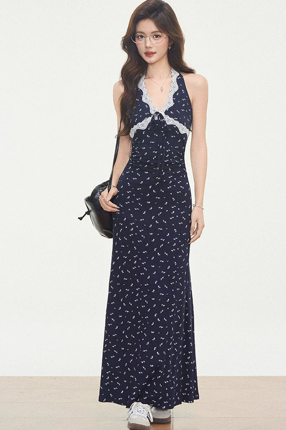 Lace Knit Dress Cardigan Set-Up