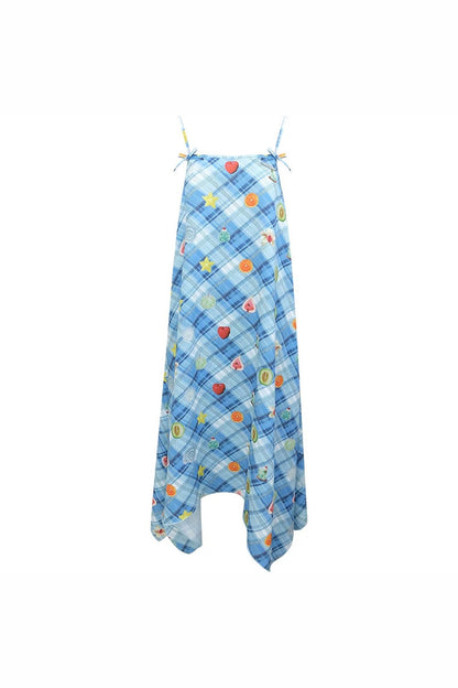 Robe à carreaux avec imprimé amusant Doux rêves