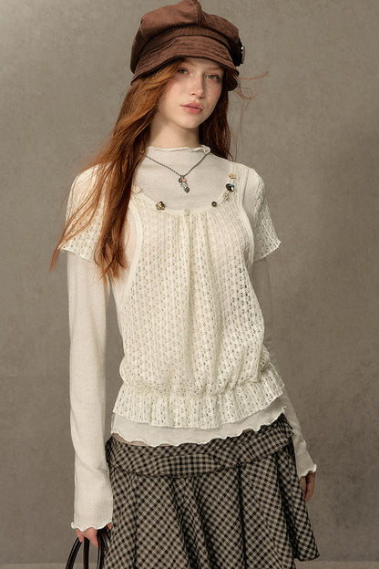 Hollow-Out Knit Sweater