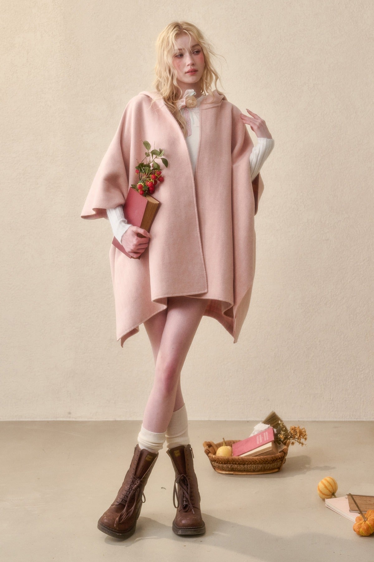 Reversible Wool Cape