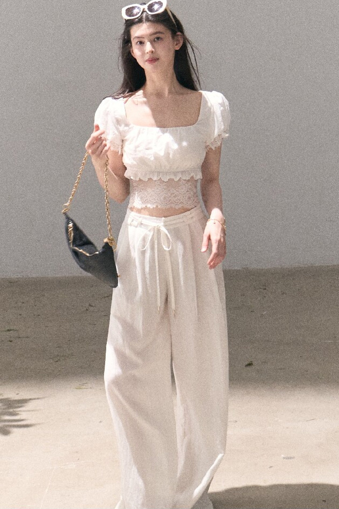 Lyocell Linen Wide-Leg Pants