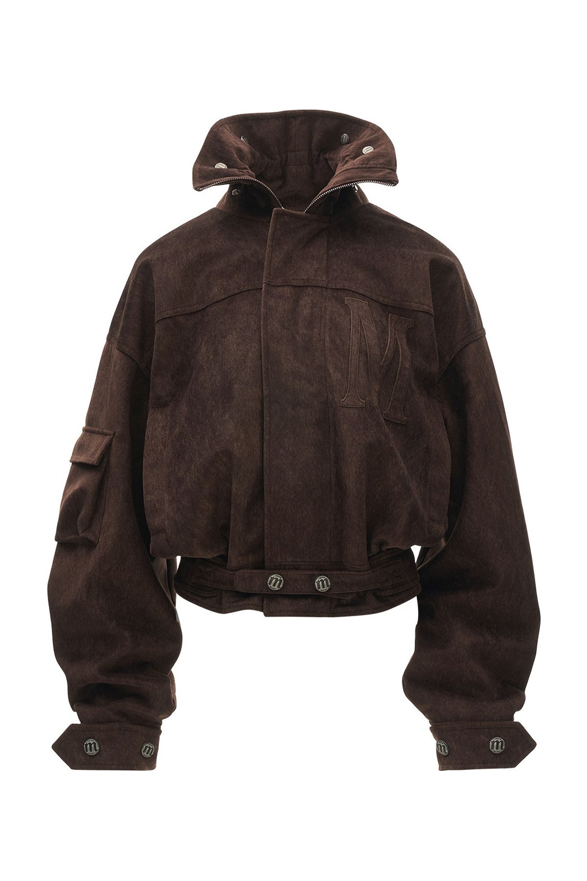 Imitation Horsehair Texture Silhouette Button Jacket