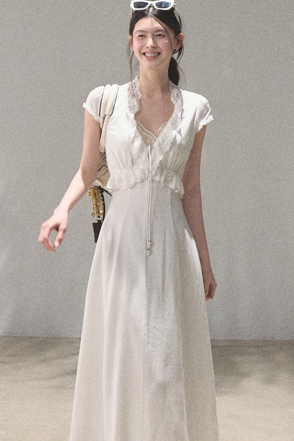 Lyocell Linen Lace Dress Set