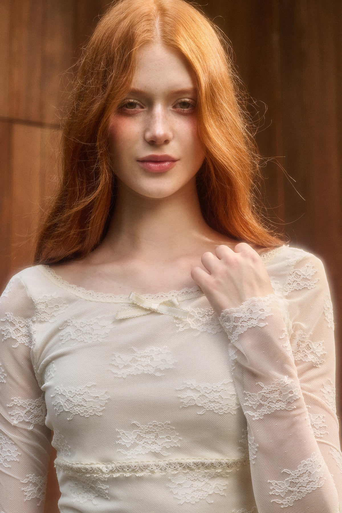 Layered-Look Lace Top and Skirt Set-Up