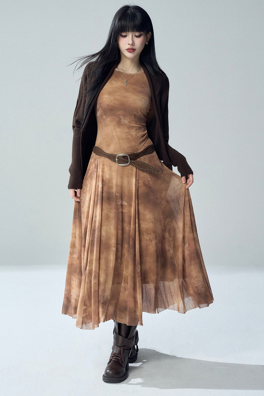Shawl-Style Batwing Knitted Cardigan