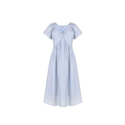 Lyocell Puff Sleeve Dress
