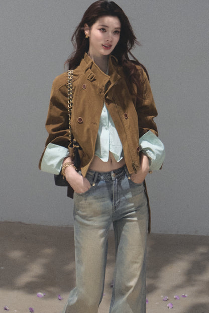 Pine Resin Tears Long-Sleeve Cotton Shirt