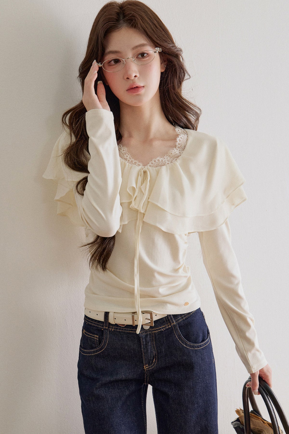 High Waist Double Button Jeans