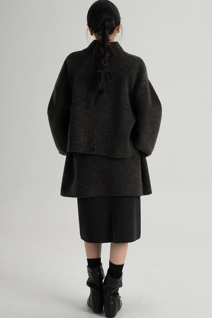 Mid-Length Double-Sided Wool Coat