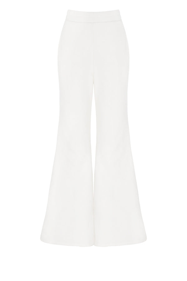 Woolen Fur Collar Tie-Up Jacket and Pants Set-Up
