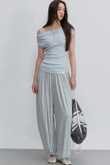 Asymmetrical Tencel Wool Top