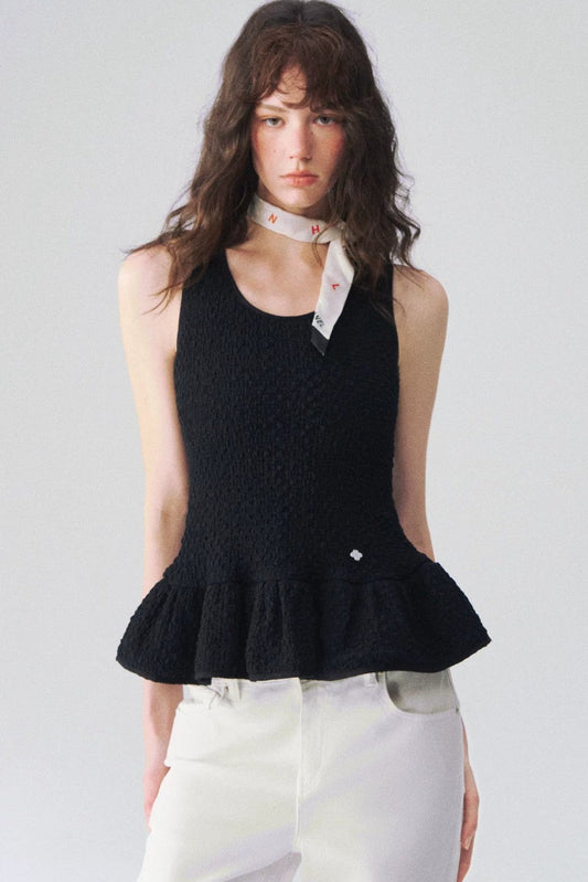 Ruffled Sleeveless Vest