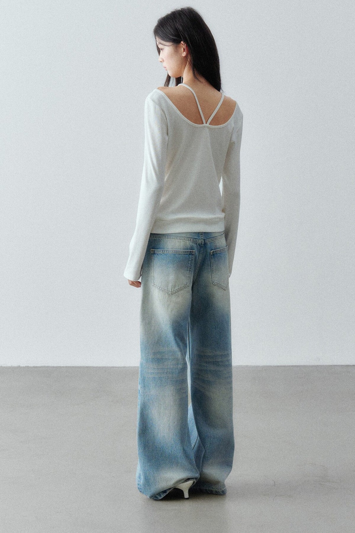 Lyocell Wool Large Round Neck T-shirt