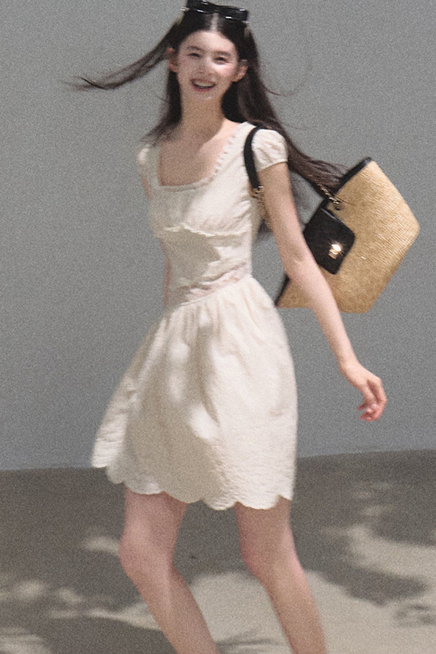 Lyocell Lace Waist-Cinching Dress