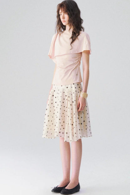 Two-Piece Shawl Waist-Cinching Top Set