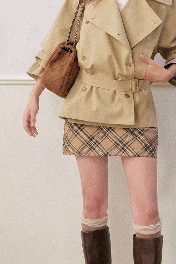 Structured Short Trench Coat