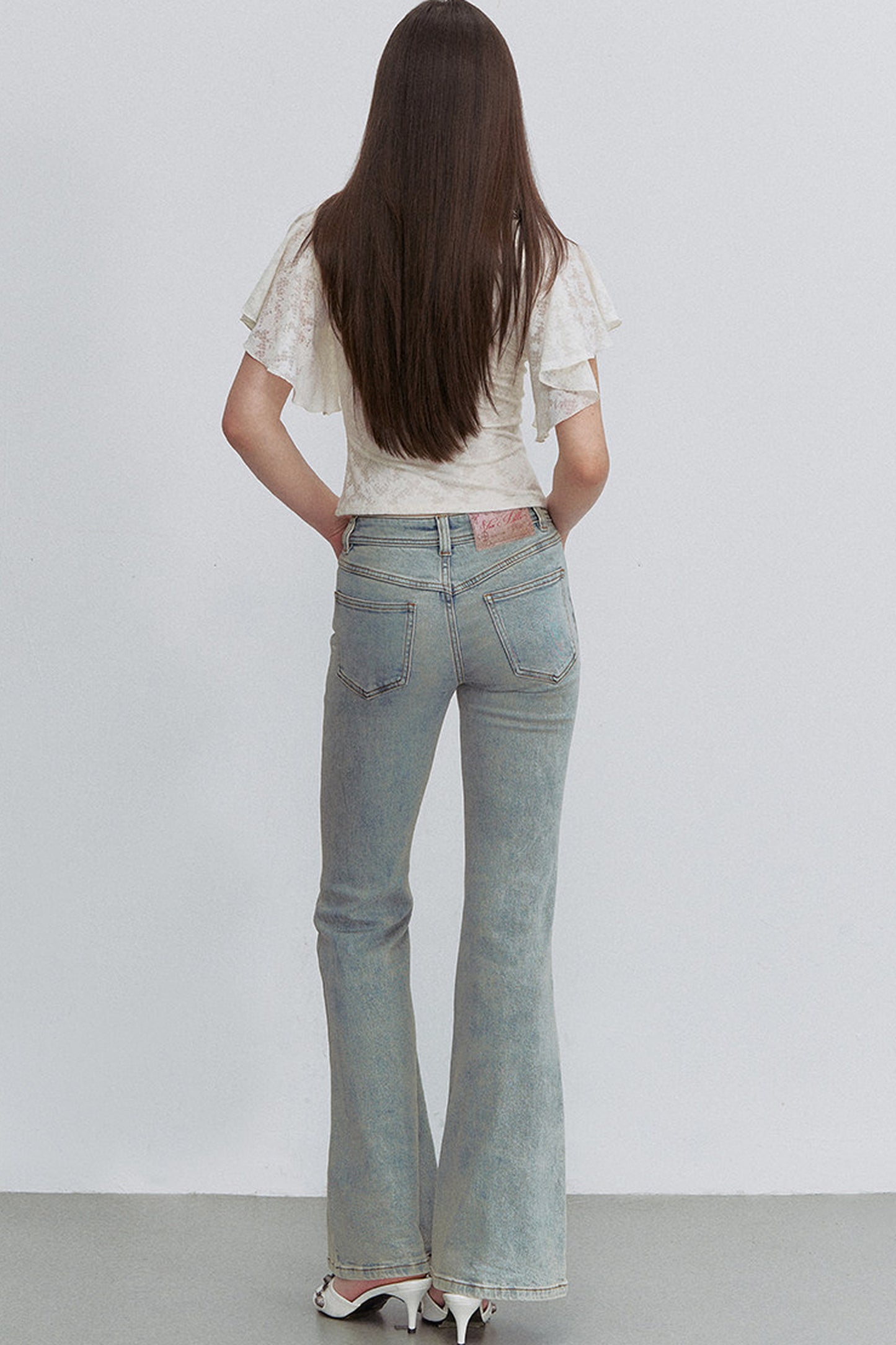 Retro Denim Flared Jeans